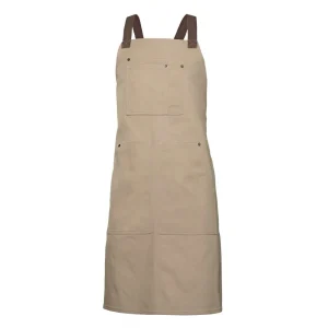 Delantal canvas bicolor con peto
