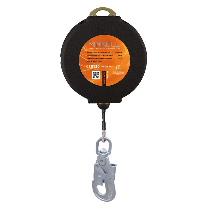 Miniroll, línea de vida retráctil de cable de 10, 15, 20 SAFETOP 80410-M