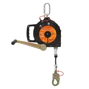 Rescue-roll retráctil de cable de 25 m con manivela SAFETOP 80308