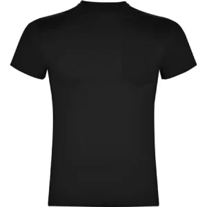Camiseta de manga corta y cuello redondo de 4 capas con bolsillo frontal