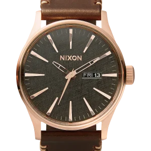 Sentry Leather - Oro rosa / Gunmetal / Marrón