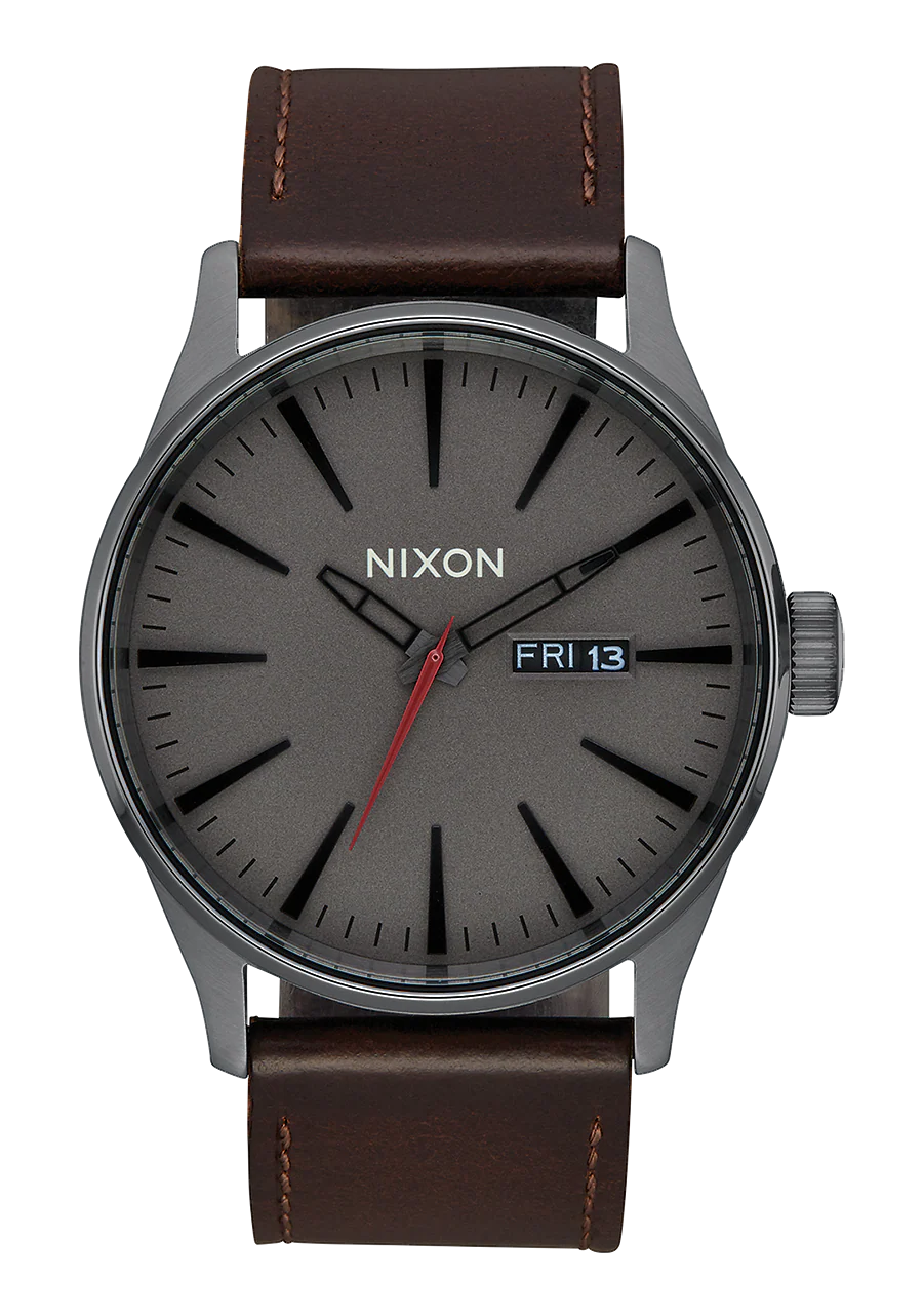 Sentry Leather - Gunmetal / Negro / Marr贸n oscuro