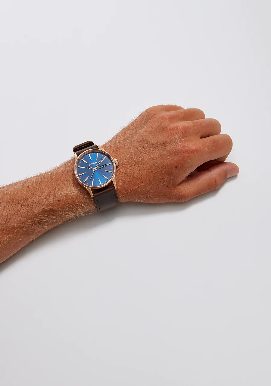 Sentry Leather - Oro rosa / Azul marino / Marr贸n - Imagen 5