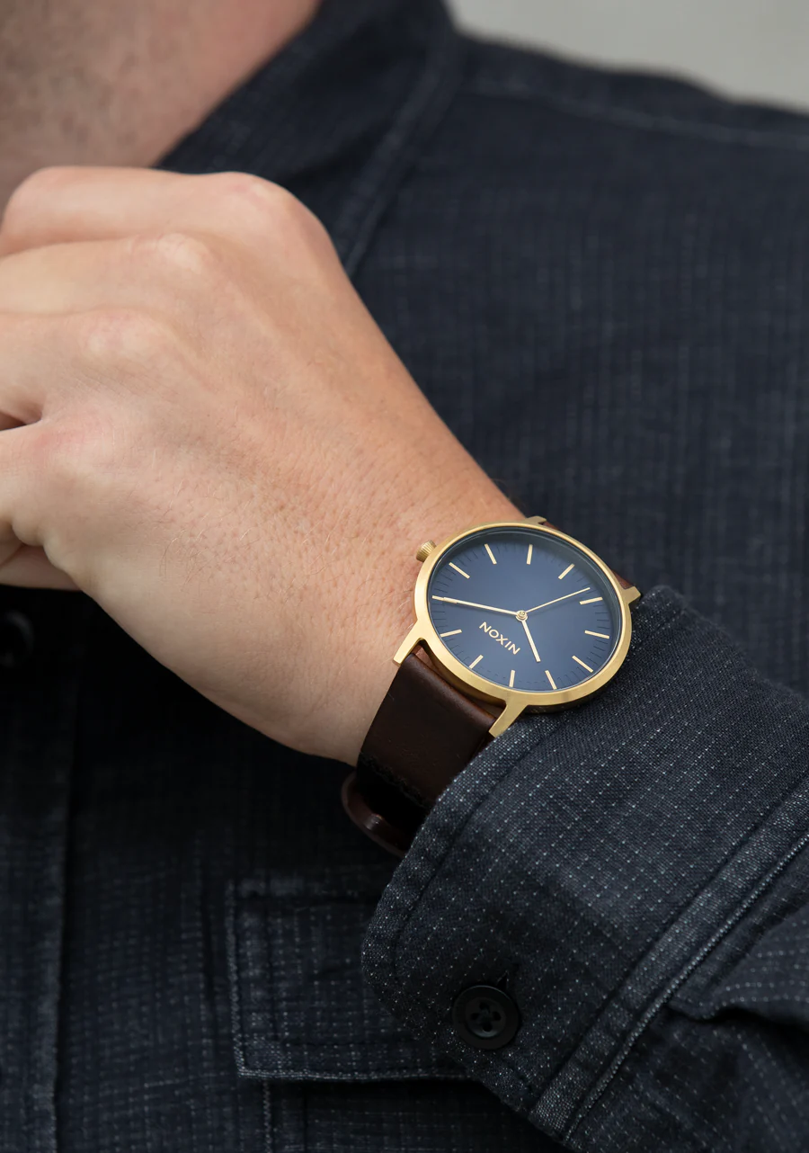 Porter Leather - Marino / Marr贸n - Imagen 6