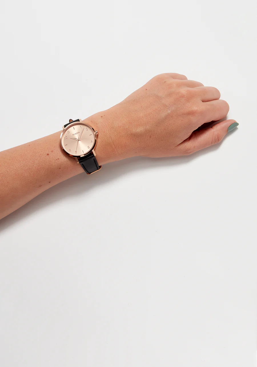 Arrow Leather - Oro rosa / Negro - Imagen 5