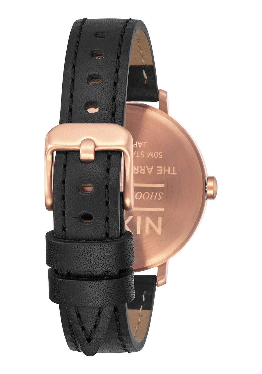 Arrow Leather - Oro rosa / Negro - Imagen 3