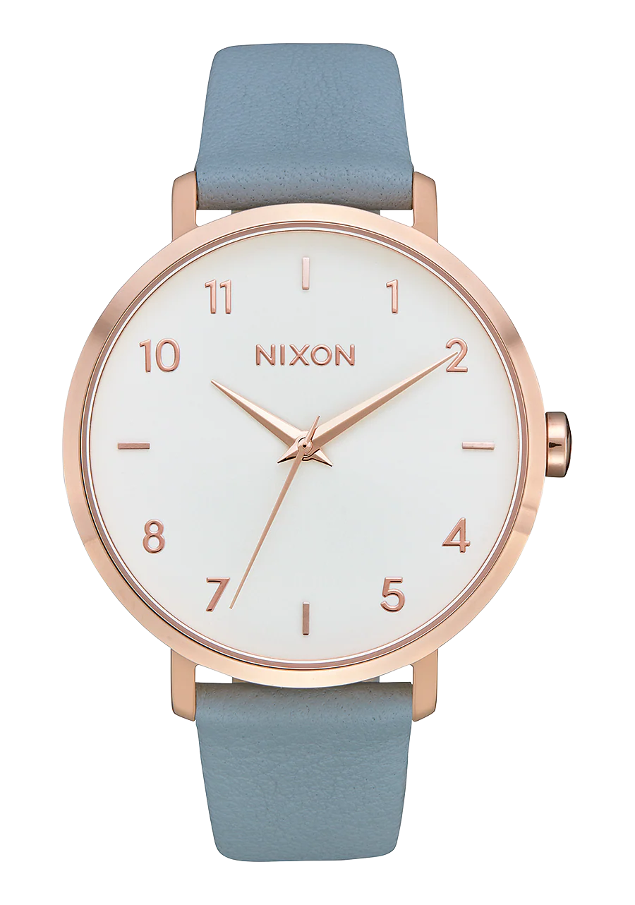 Arrow Leather - Oro rosa / Azul