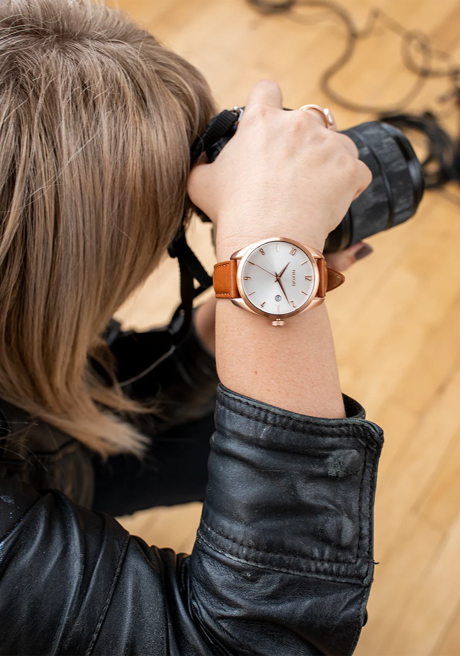 Thalia Leather - Oro rosa / Blanco - Imagen 6