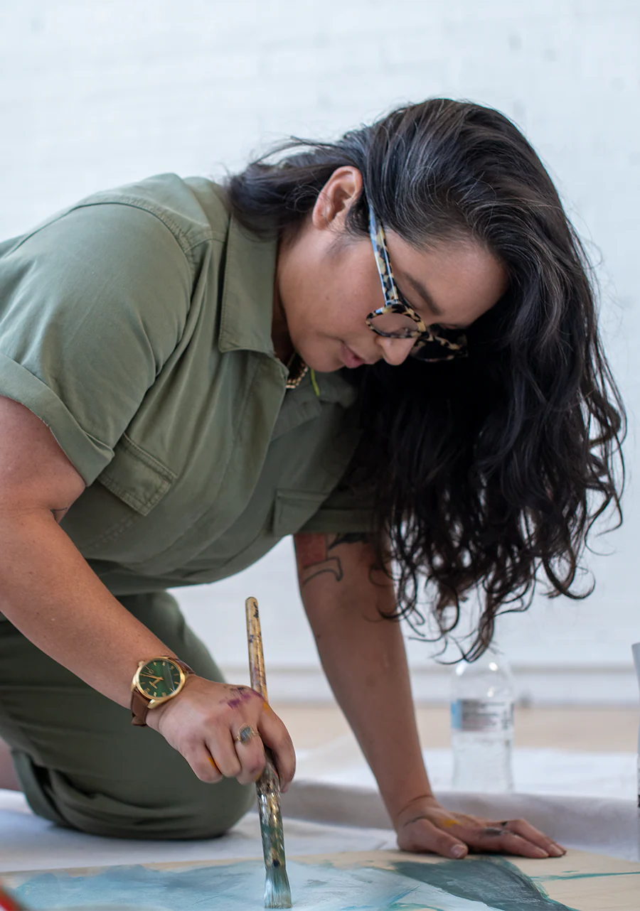 Thalia Leather - Todo dorado / verde rayo de sol - Imagen 6