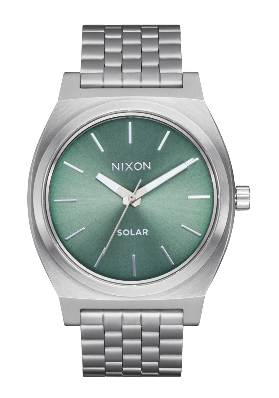 Time Teller Solar - Plata / Jade Rayo de Sol