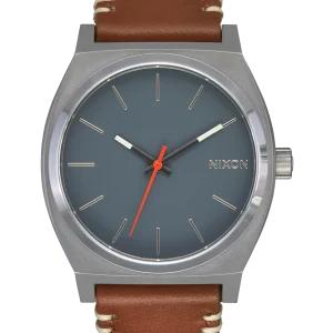 Time Teller Leather - Lt Gunmetal / Basalt / Sienna