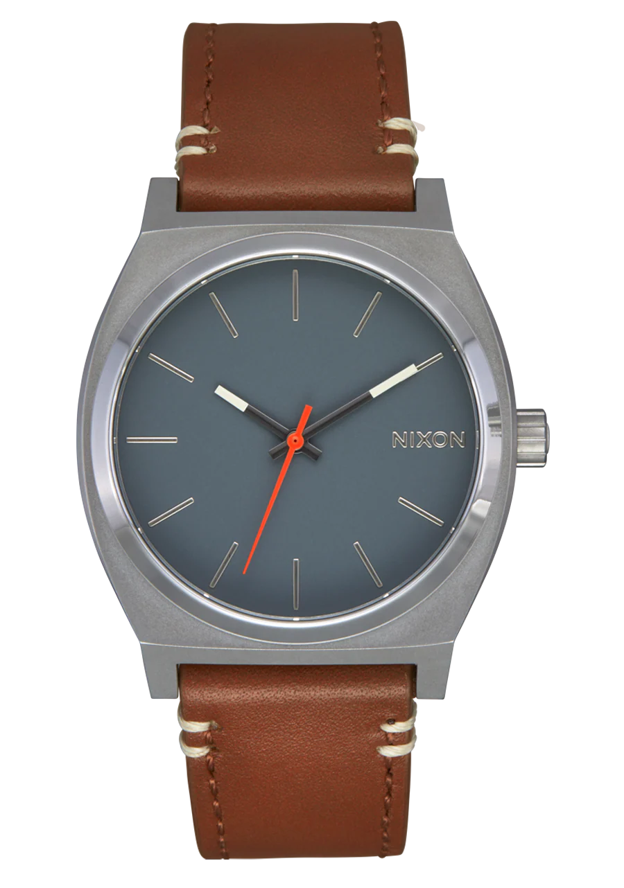 Time Teller Leather - Lt Gunmetal / Basalt / Sienna