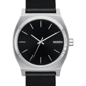 Time Teller Leather - Plata / Negro
