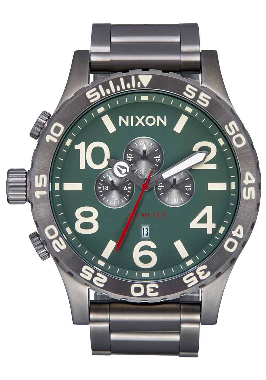 51-30 Chrono - Gunmetal claro / Verde bosque oscuro