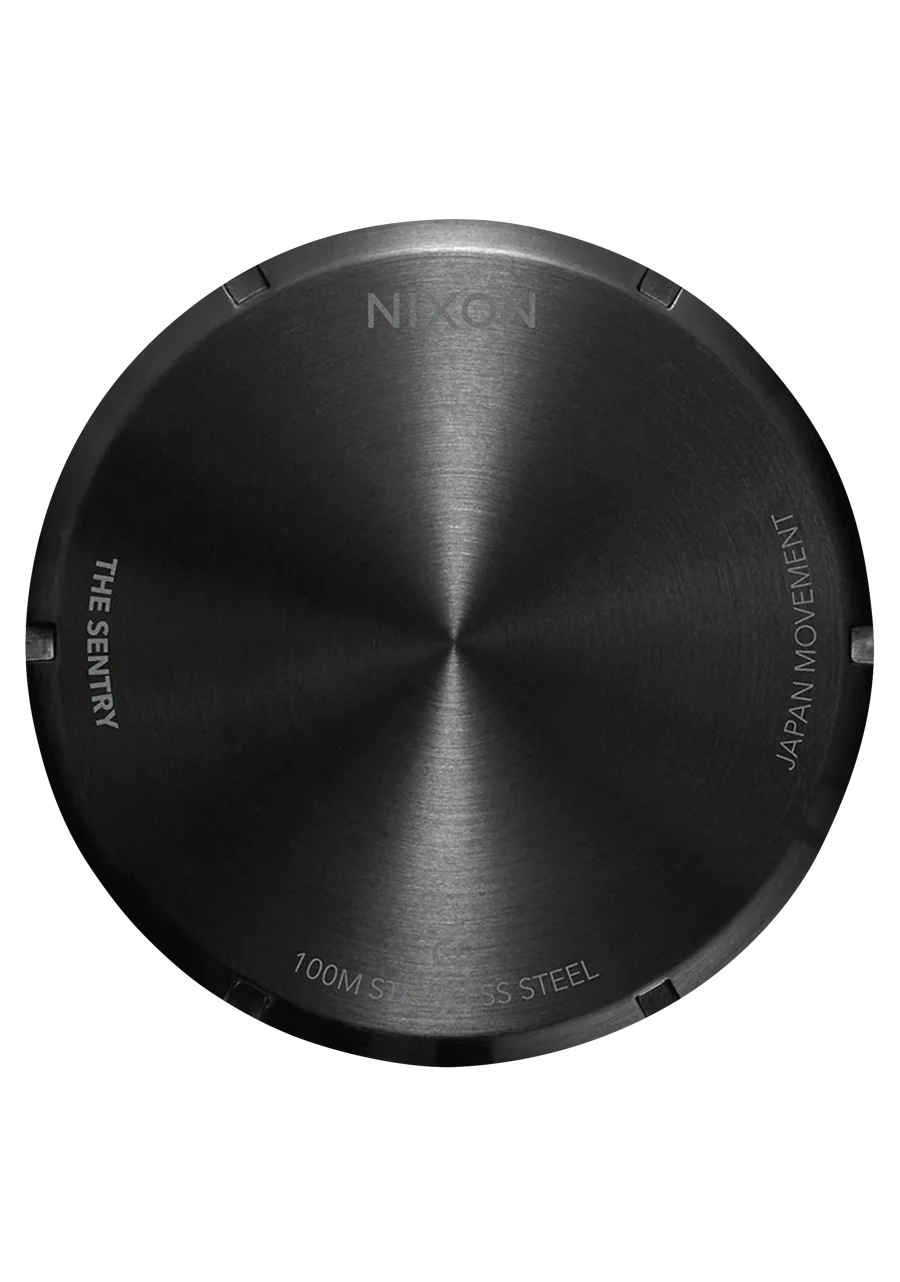 Sentry Chrono Leather - Negro mate / Dorado / Negro - Imagen 6