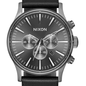 Sentry Chrono Leather - Todo Gunmetal / Negro