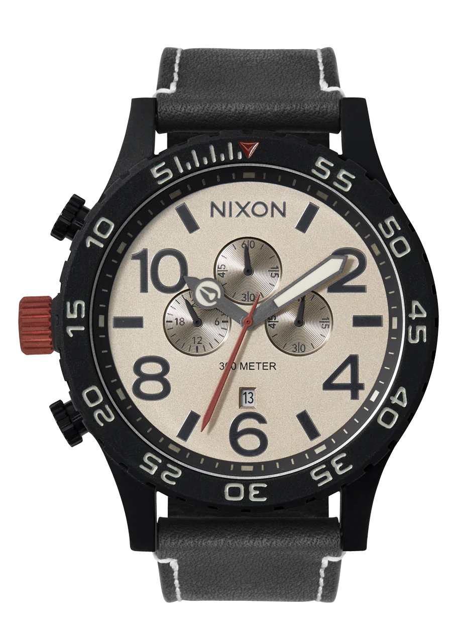 51-30 Chrono Leather - Negro / Piedra p贸mez / Carb贸n