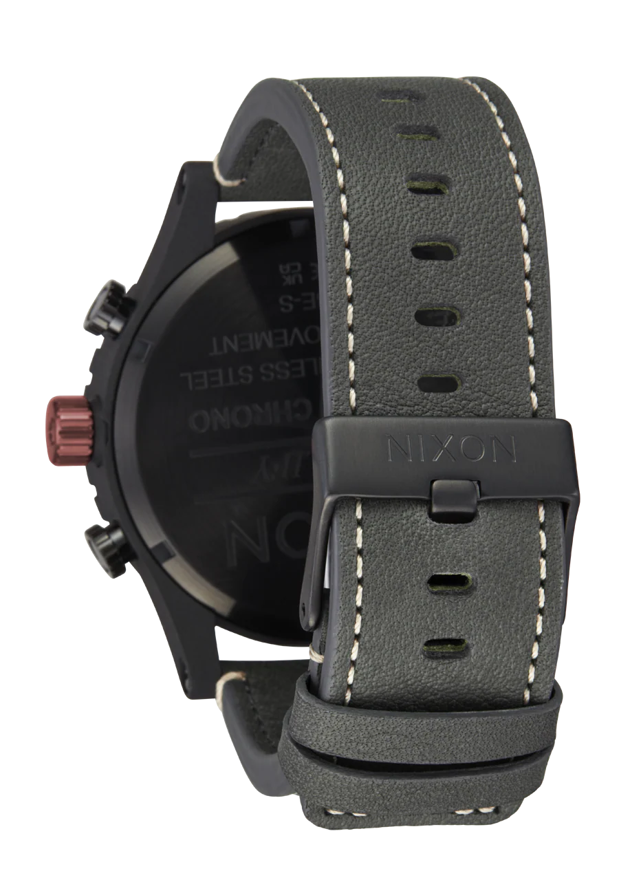 51-30 Chrono Leather - Negro / Piedra p贸mez / Carb贸n - Imagen 4