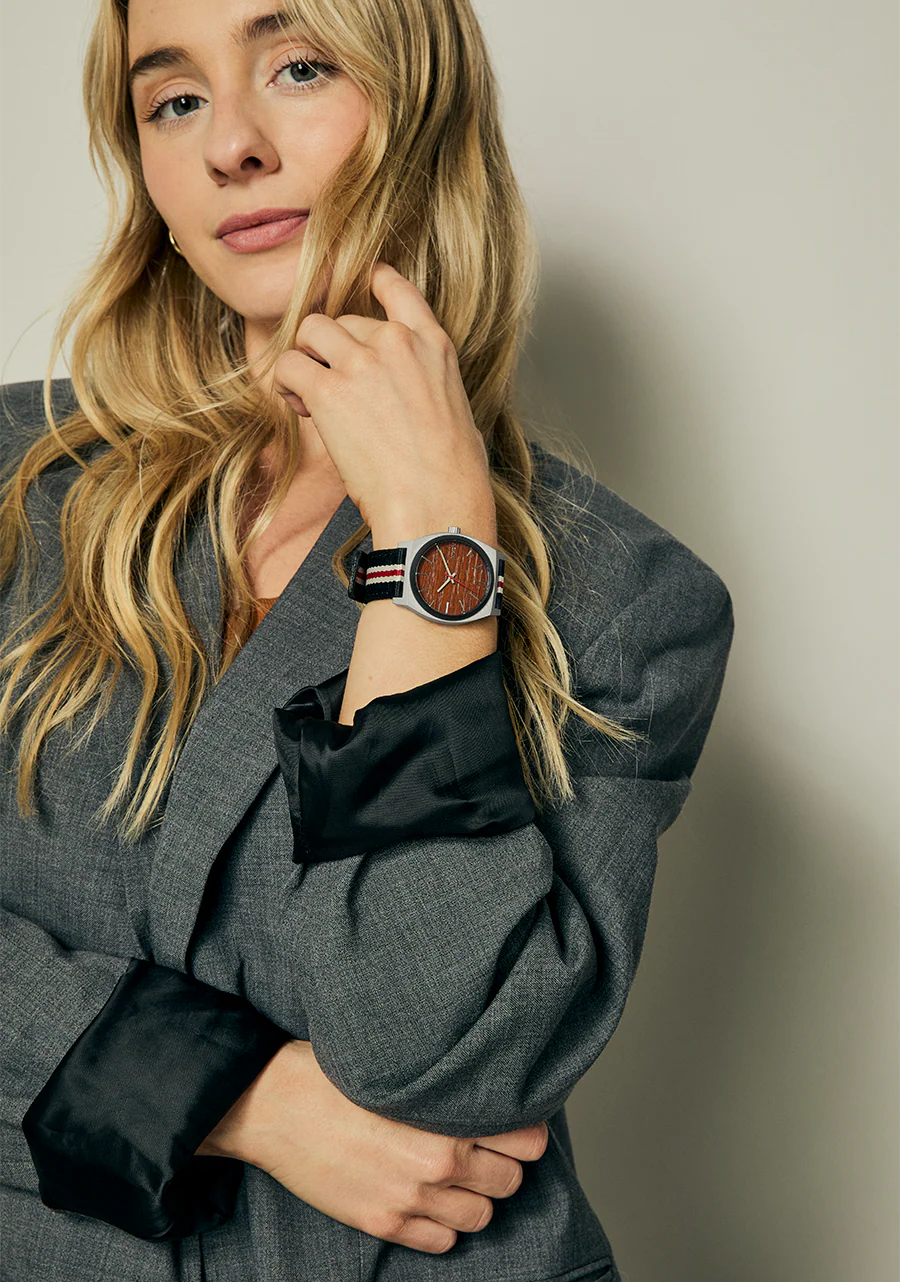 Time Teller Nylon - Plata / Palisandro / Raya Negra - Imagen 8