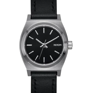 Small Time Teller Leather - Plata / Negro