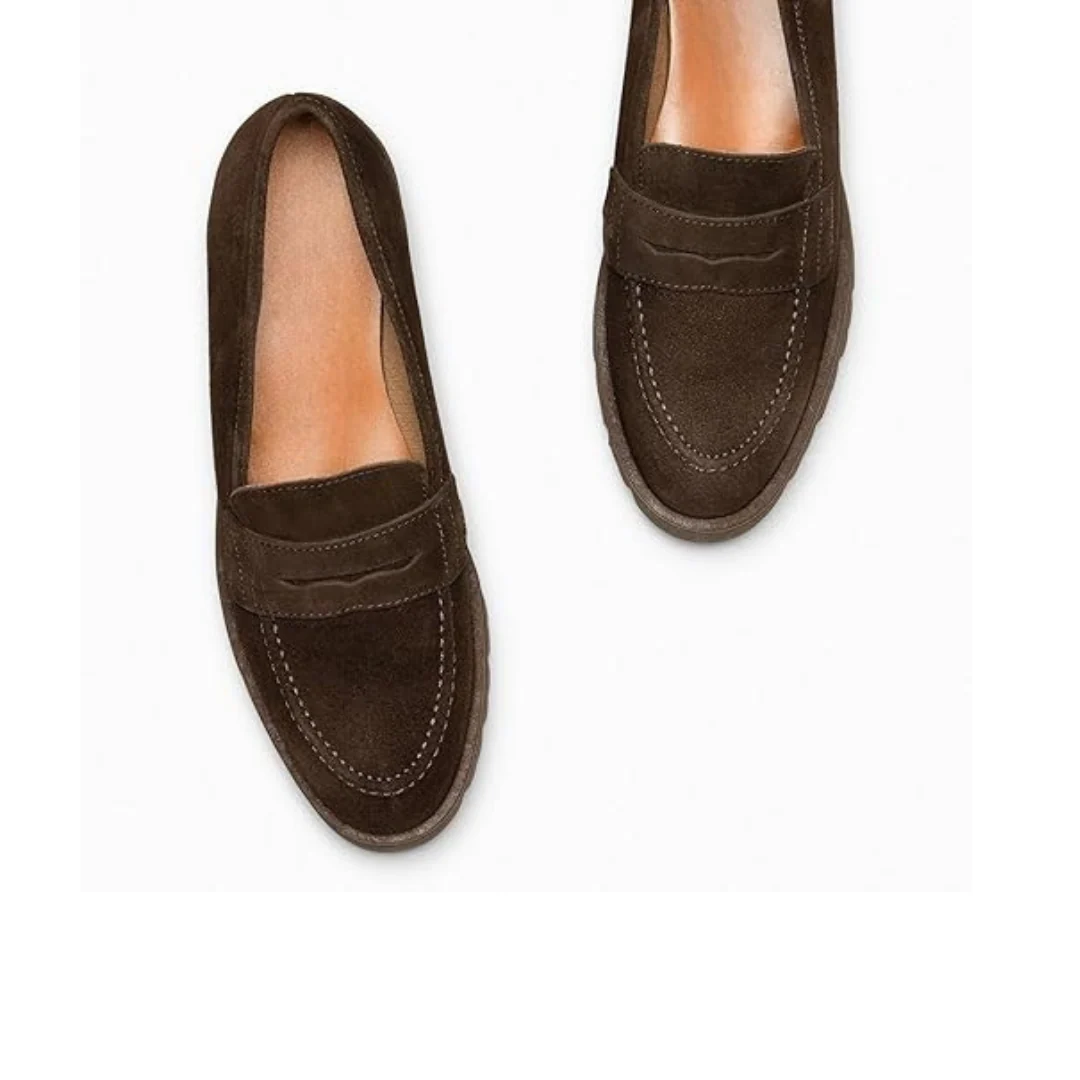 Zapatos mocasine con cu帽a para mujer - Imagen 3