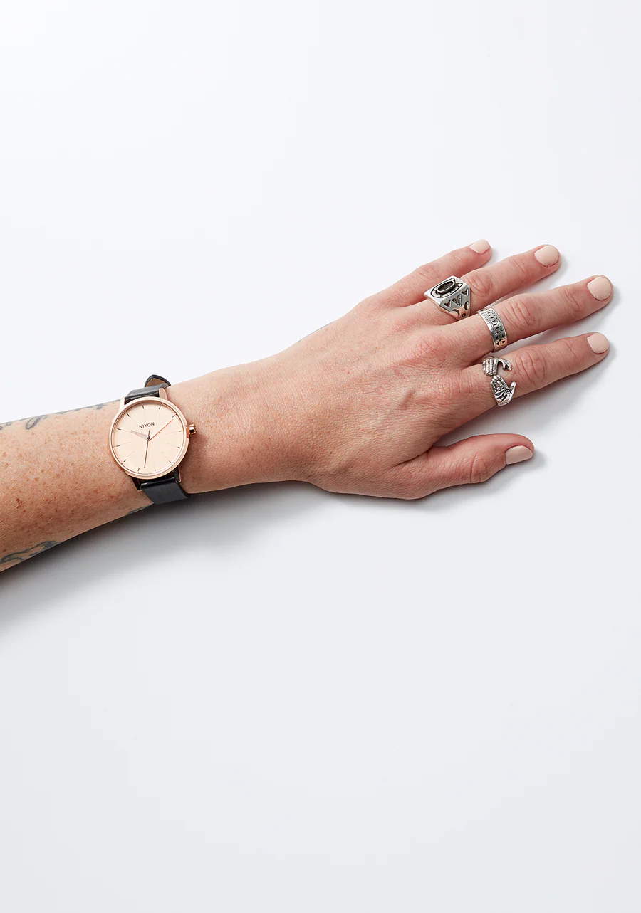 16mm Veg Tanned Leather Band - Negro - Imagen 6