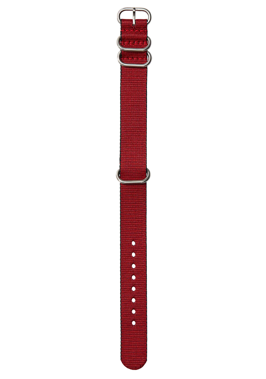 20mm Nylon #TIDE One Piece Band - Rojo/negro