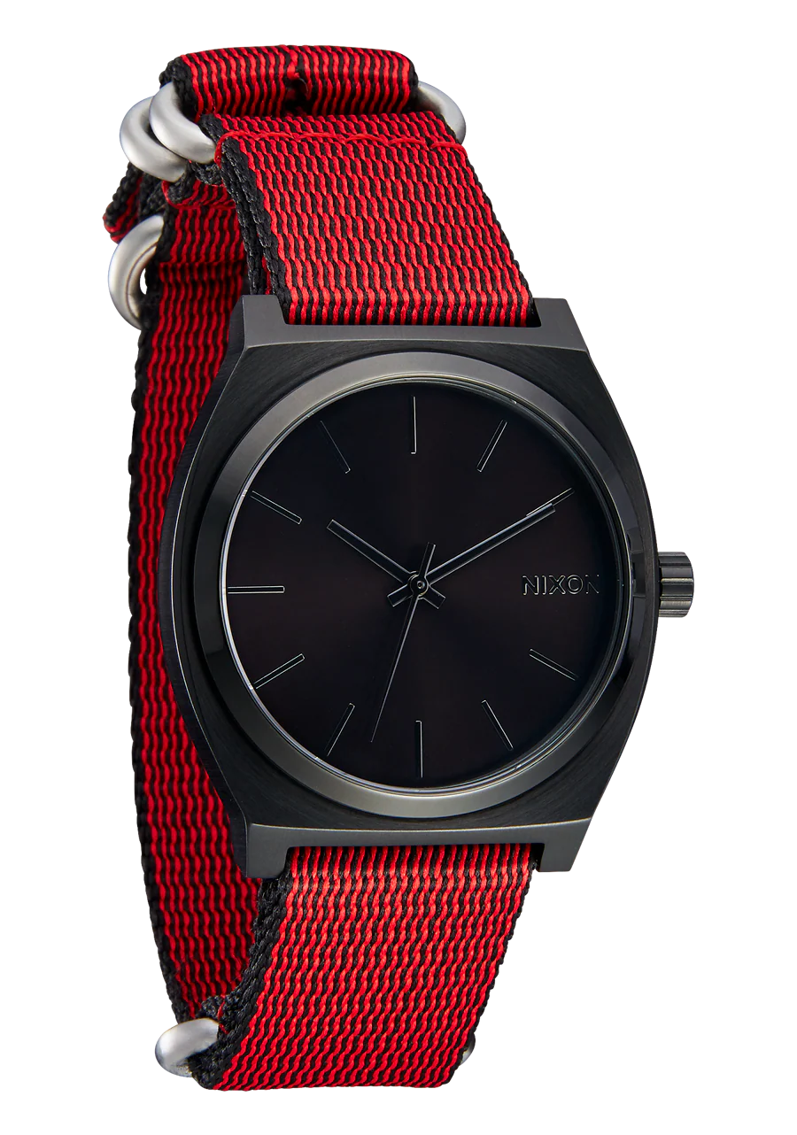 20mm Nylon #TIDE One Piece Band - Rojo/negro - Imagen 4