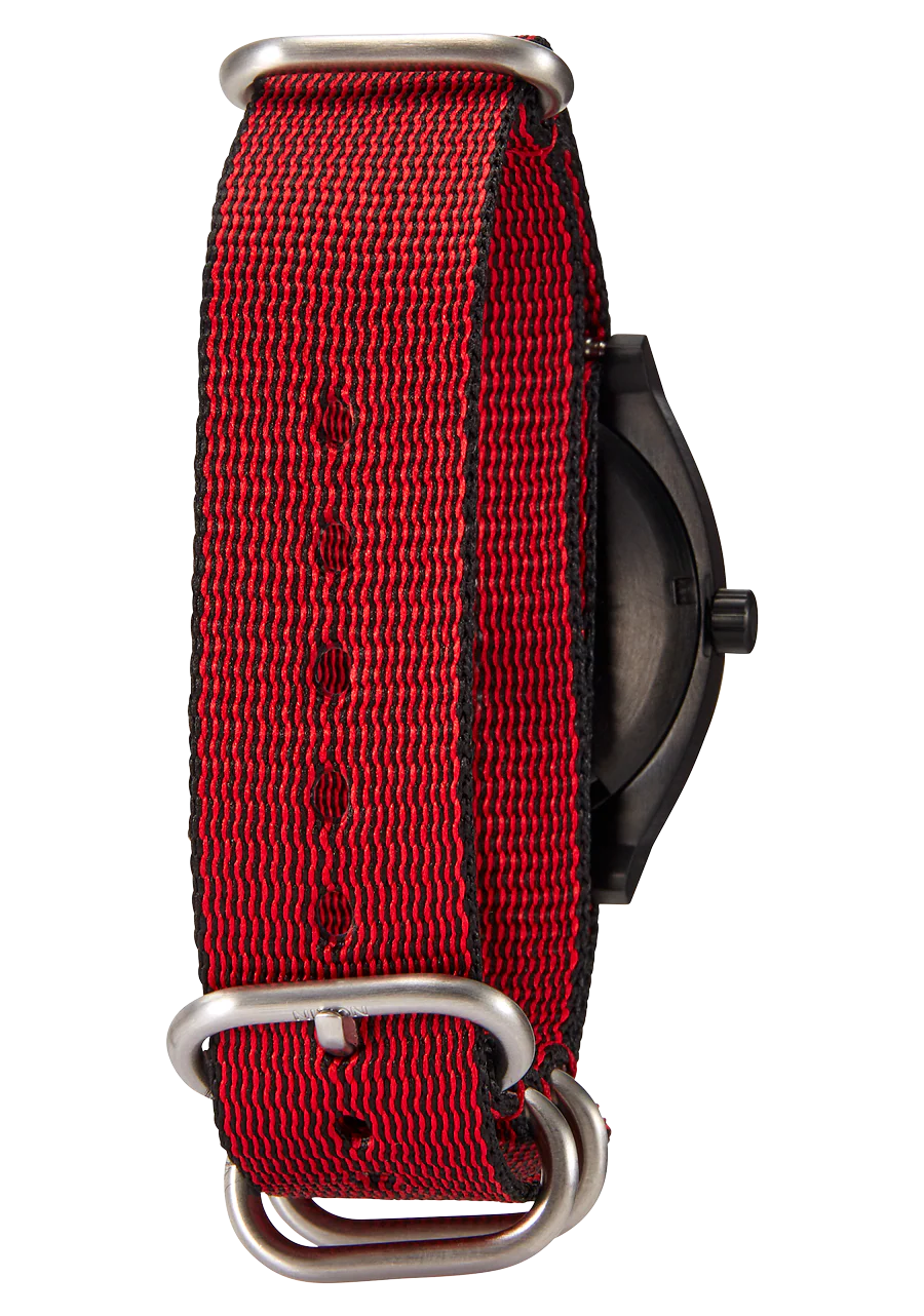 20mm Nylon #TIDE One Piece Band - Rojo/negro - Imagen 5