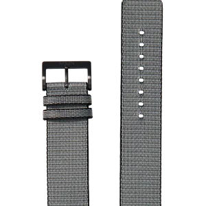 23mm Nylon #TIDE Band - Negro/plateado