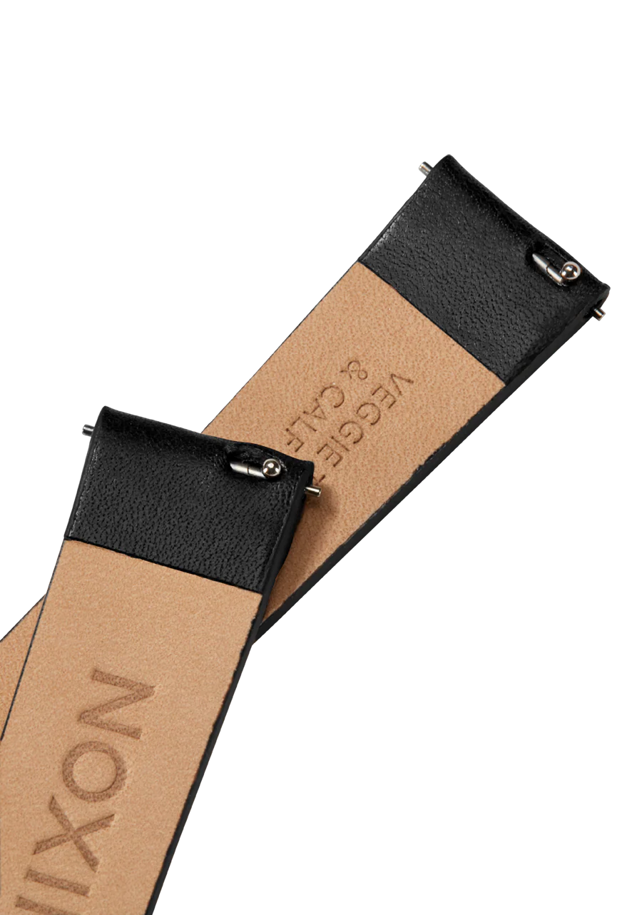 23mm Veg Tanned Leather Band - Negro - Imagen 4