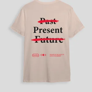 Camiseta Beige Be present (UNISEX)
