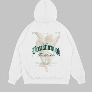 Hoodie blanco Break (UNISEX)