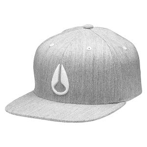 Deep Down Flexfit Athletic Fit Hat - Gris terciopelo/blanco