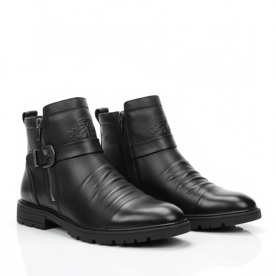 Botas de cuero con estilo elegante y moderno para hombre