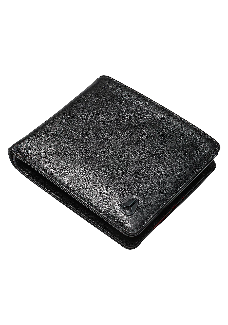 Cartera con monedero Pass de cuero - Negro