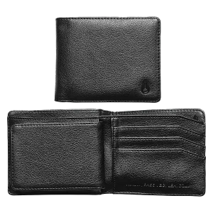 Cartera con monedero Pass de cuero vegano - Negro