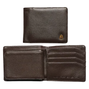 Cartera con monedero Pass de cuero vegano - Marrón