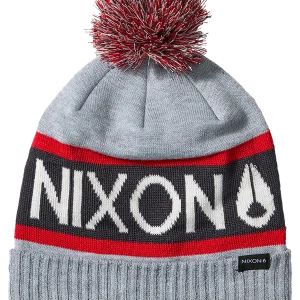 Gorro Teamster - Gris jaspeado/Rojo