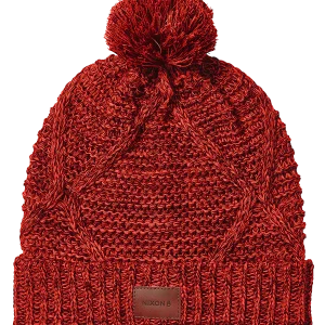 Gorro Pompon Julian - Borgoña / Fuego