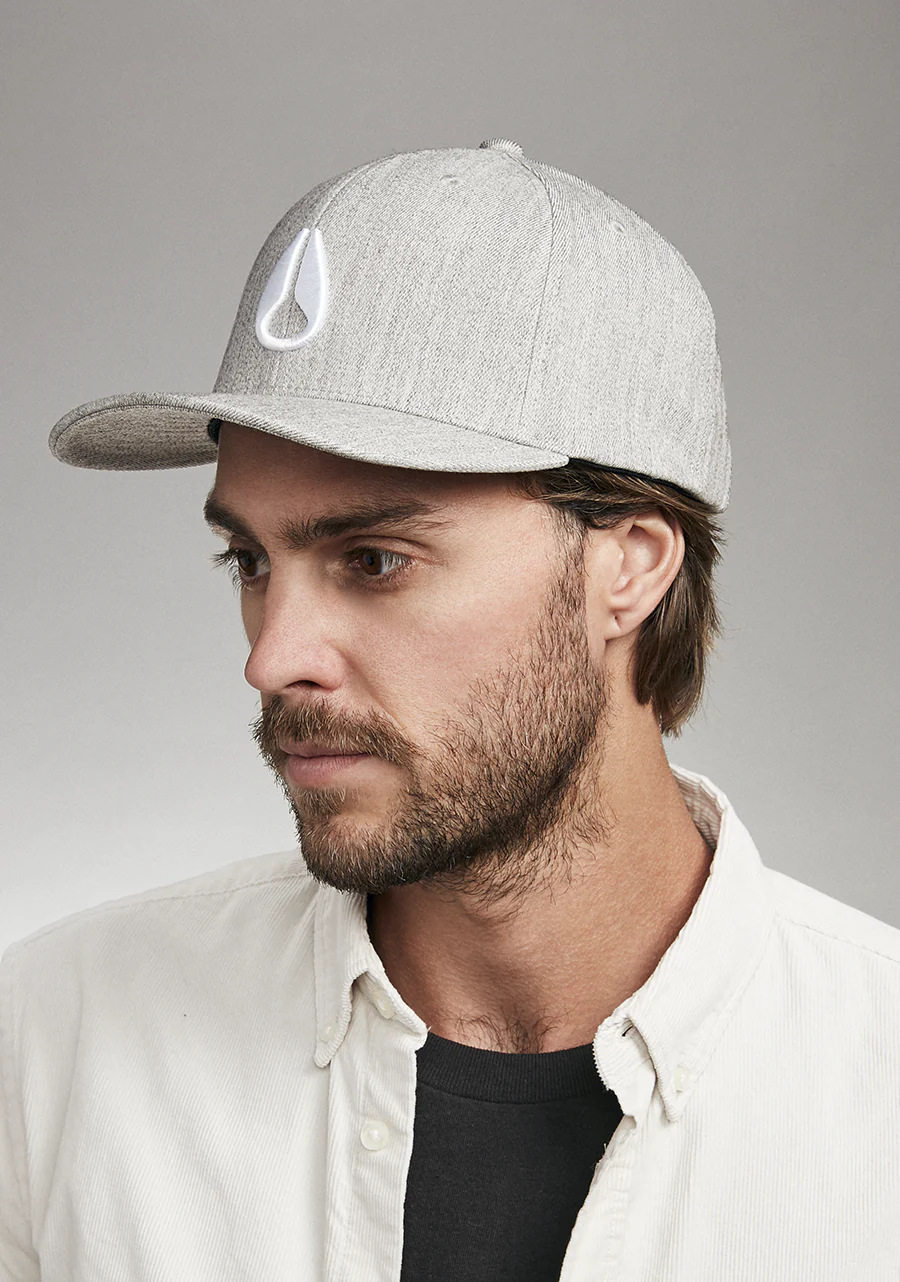 Gorra con cierre ajustable Deep Down - Gris terciopelo/blanco - Imagen 5
