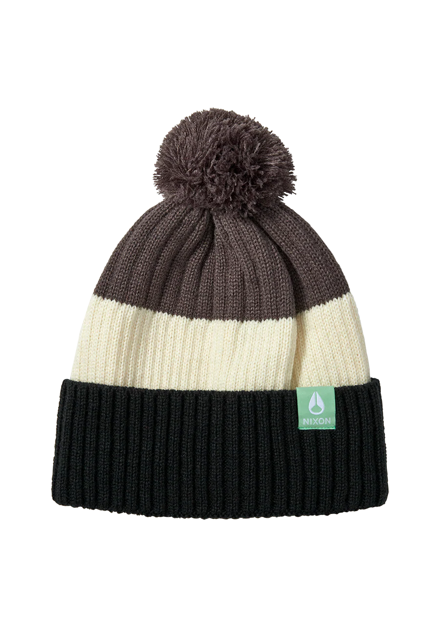 Gorro con pomp贸n Schrader - Gris/Negro