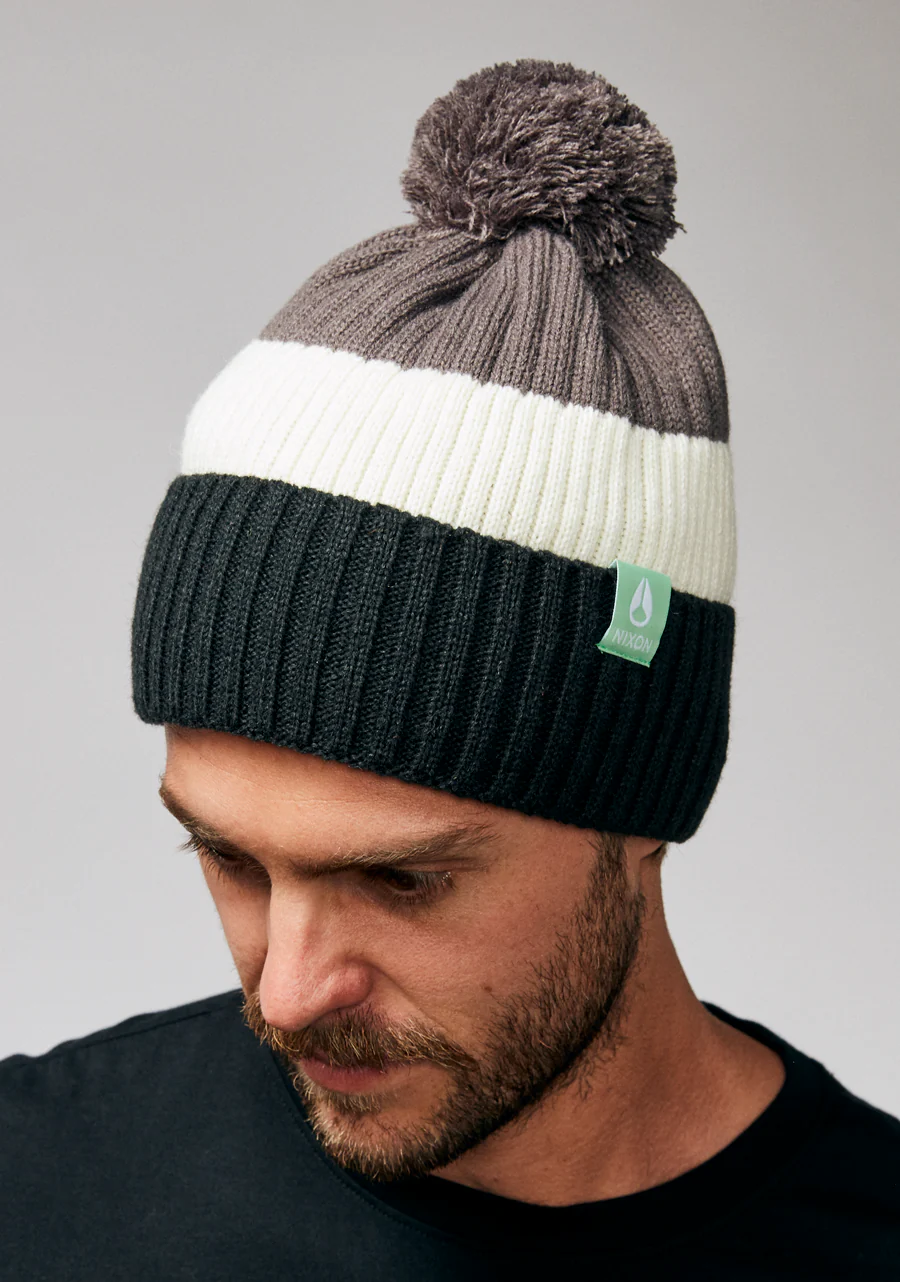Gorro con pomp贸n Schrader - Gris/Negro - Imagen 3