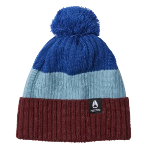 Gorro con pompón Schrader - Cereza oscuro/Azul