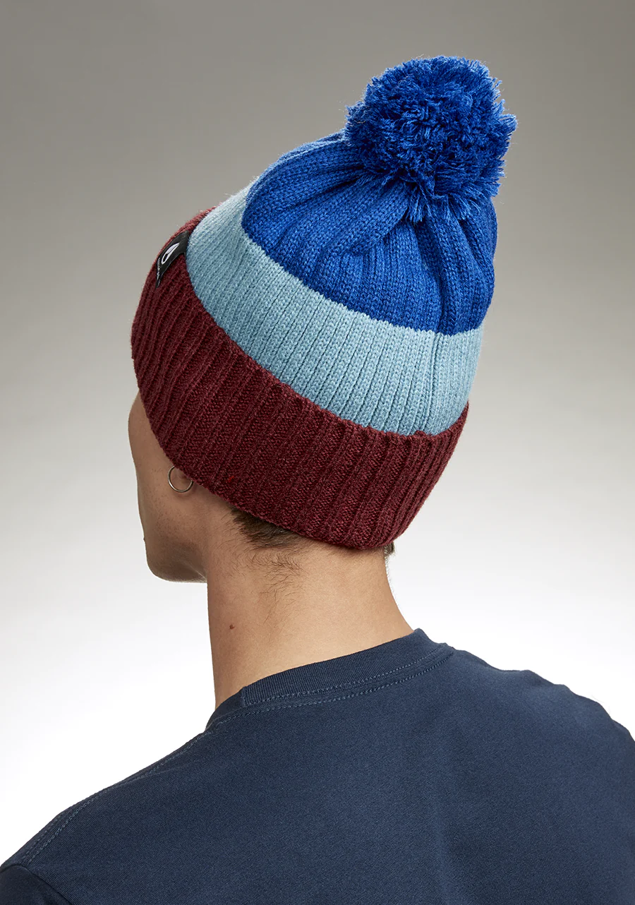Gorro con pomp贸n Schrader - Cereza oscuro/Azul - Imagen 4
