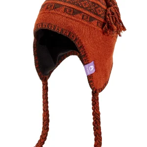 Gorro Bennett con orejeras - Naranja vintage