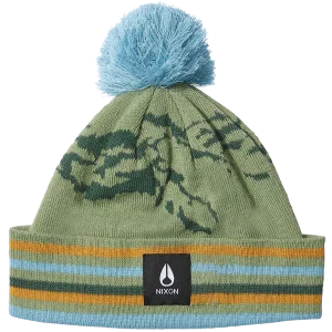 Gorro con pompón Ridge - Jade/Multicolor
