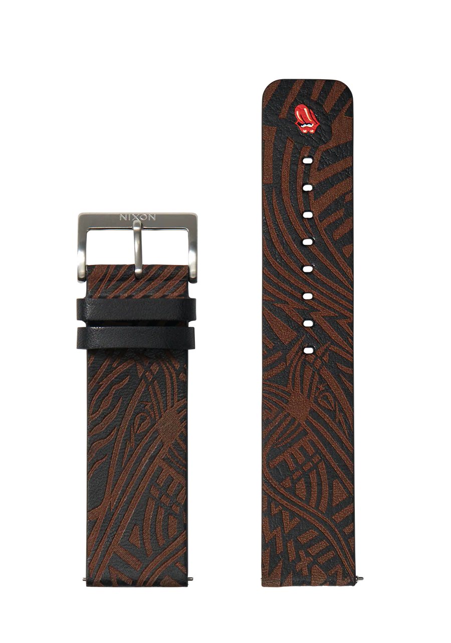 Rolling Stones 23mm Leather Band - Negro