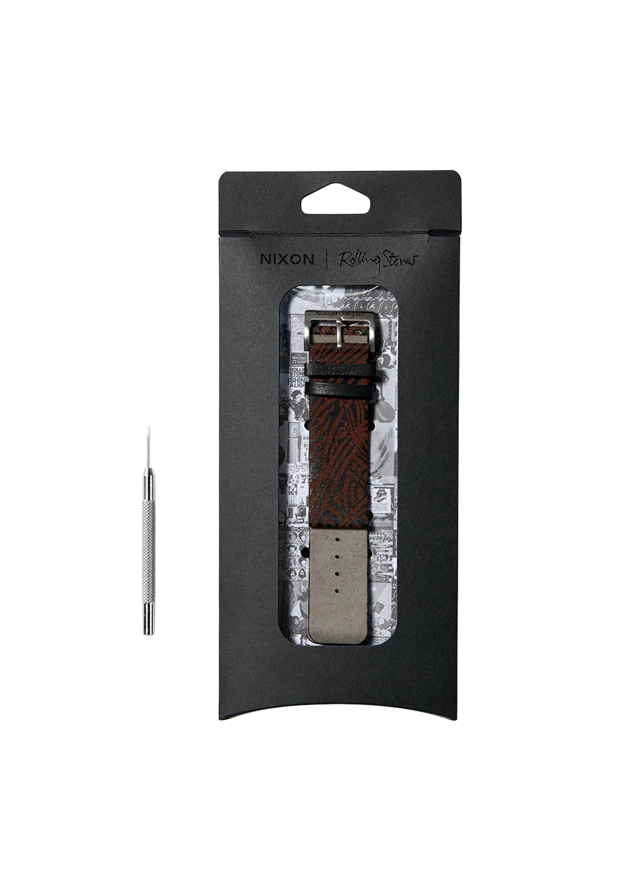 Rolling Stones 23mm Leather Band - Negro - Imagen 3