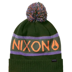 Gorro Teamster II - Verde oliva oscuro/naranja